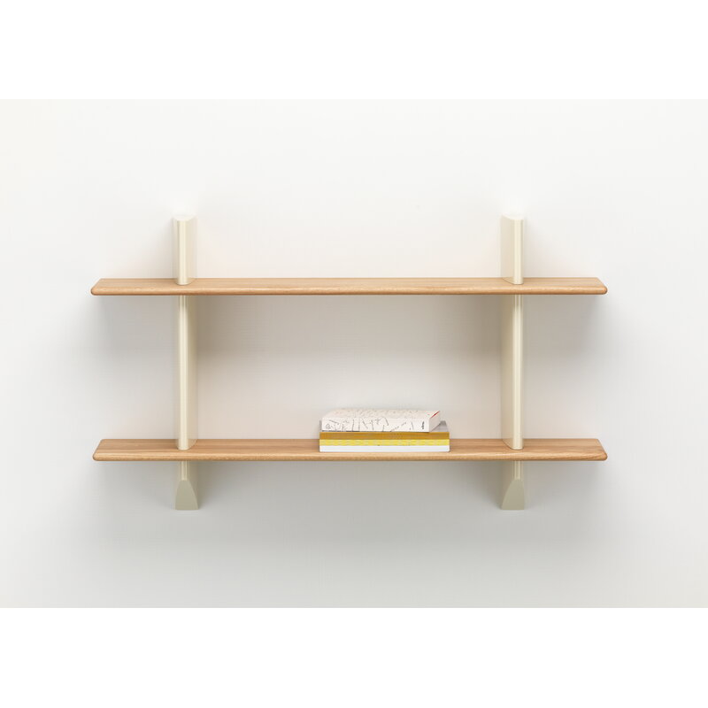 Vitra Rayonnage Mural shelf, Prouvé Blanc Colombe - oak | One52 Furniture