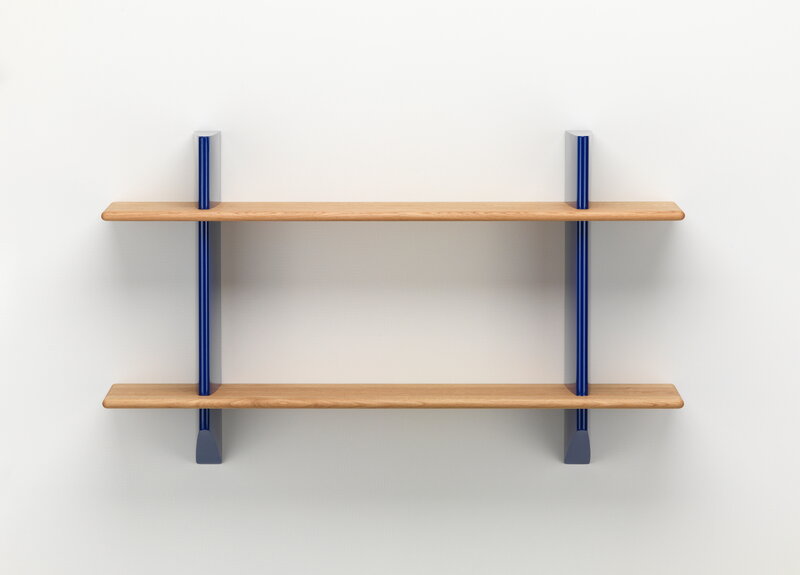 Vitra Rayonnage Mural shelf, Prouvé Bleu Marcoule - oak | One52 Furniture