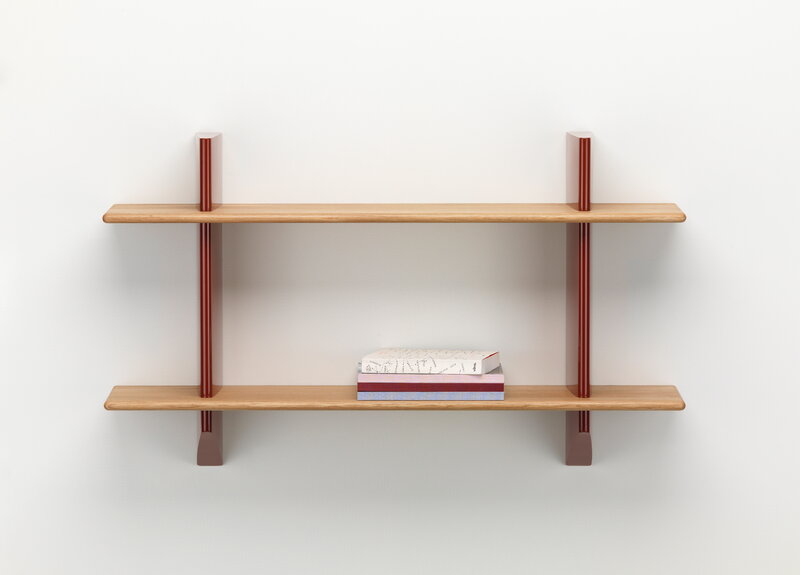Vitra Rayonnage Mural shelf, Japanese red - oak | One52 Furniture
