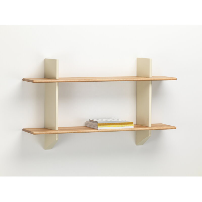 Vitra Rayonnage Mural shelf, Prouvé Blanc Colombe - oak | One52 Furniture