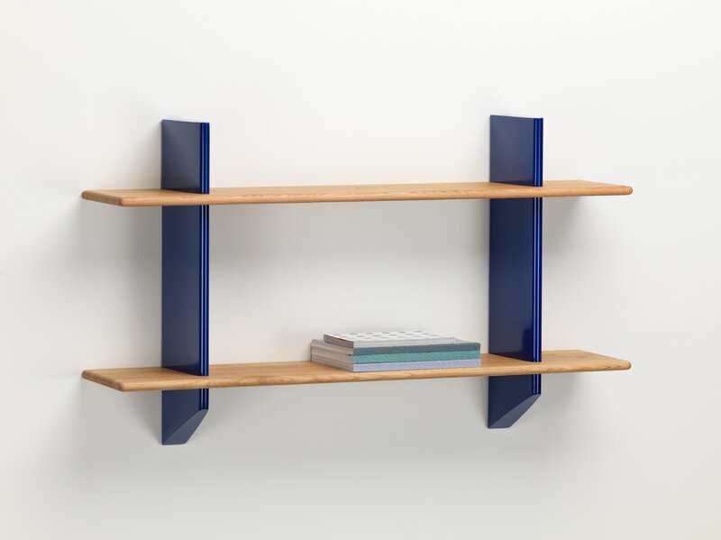 Vitra Rayonnage Mural shelf, Prouvé Bleu Marcoule - oak | One52 Furniture