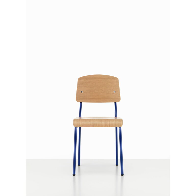 Vitra Standard chair, Prouvé Bleu Marcoule - oak | One52 Furniture