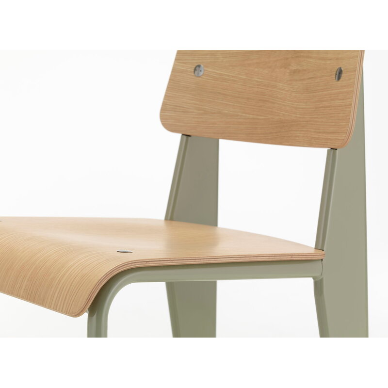 Vitra Standard chair, Prouvé Gris Vermeer - oak | One52 Furniture