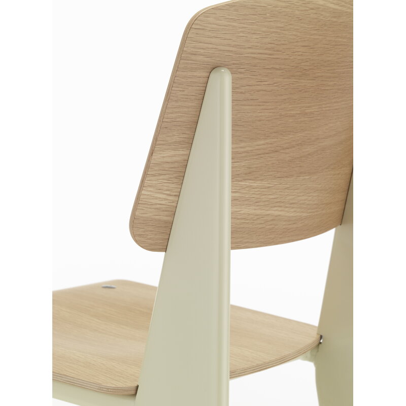 Vitra Standard chair, Prouvé Blanc Colombe - oak | One52 Furniture