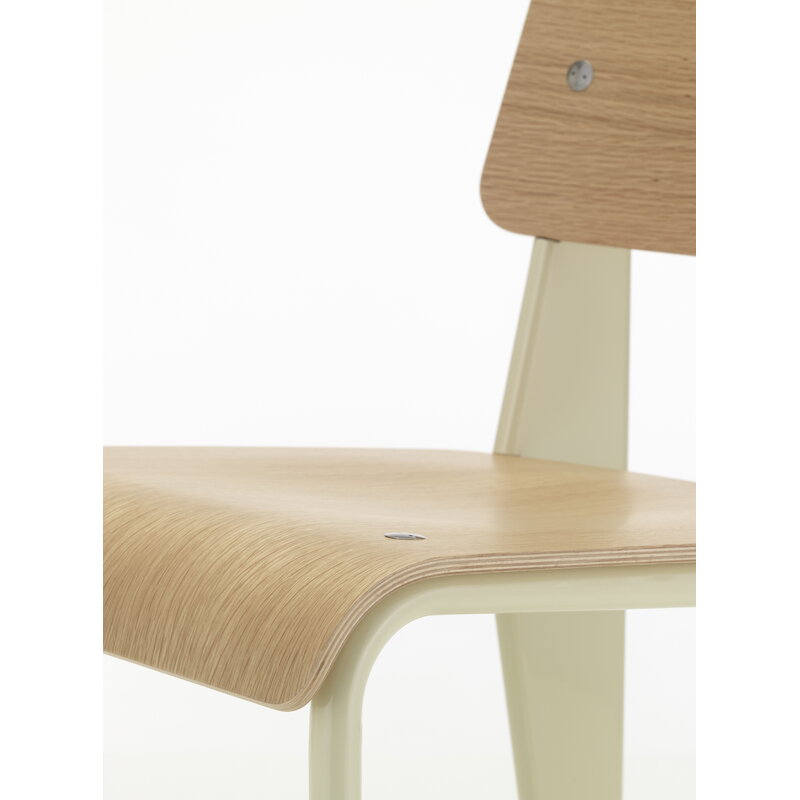 Vitra Standard chair, Prouvé Blanc Colombe - oak | One52 Furniture