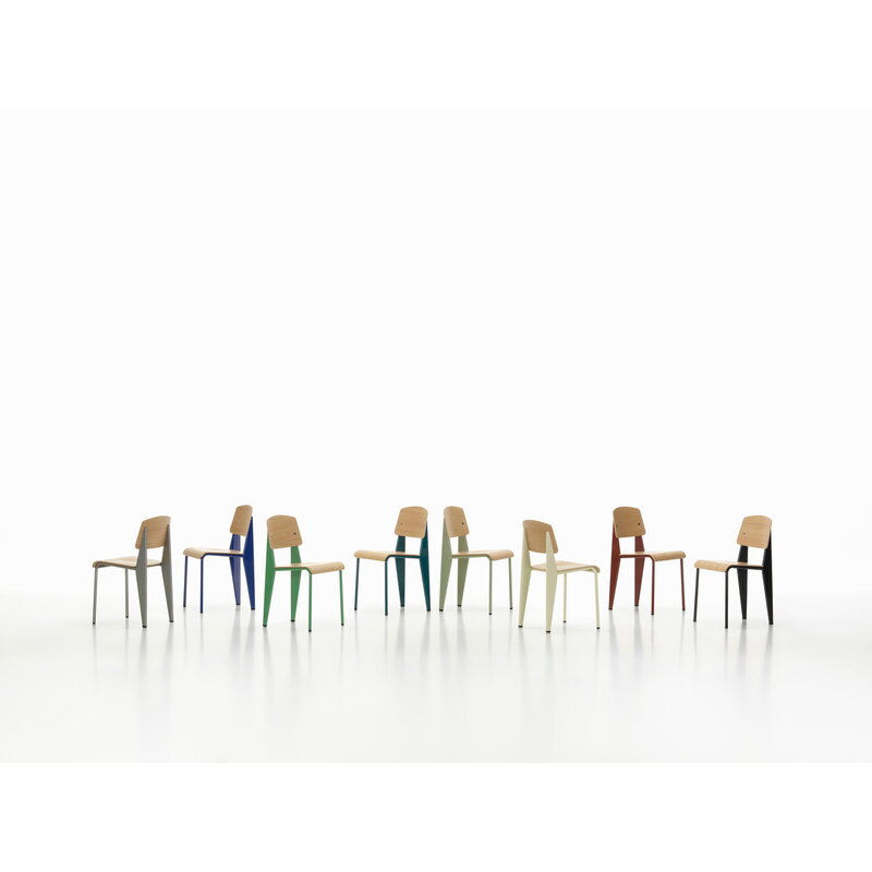 Vitra Standard chair, Prouvé Bleu Marcoule - oak | One52 Furniture