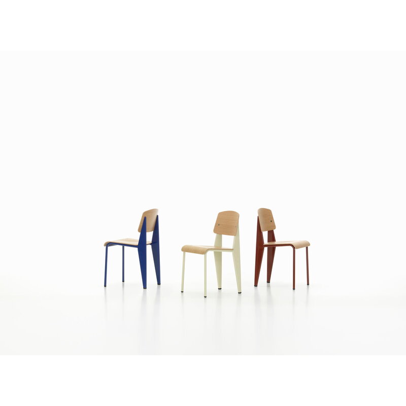 Vitra Standard chair, Prouvé Bleu Marcoule - oak | One52 Furniture