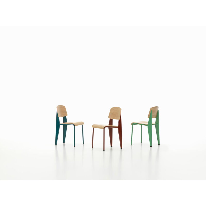 Vitra Standard chair, Prouvé Gris Vermeer - oak | One52 Furniture