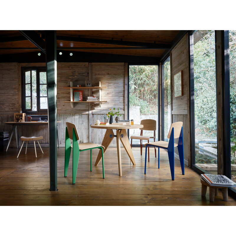 Vitra Standard chair, Prouvé Bleu Marcoule - oak | One52 Furniture