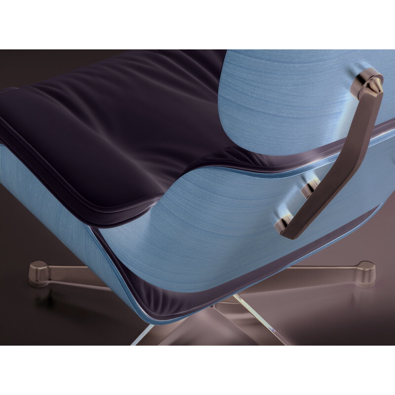 Vitra Eames Lounge Chair&Ottoman, new size, white walnut - white | One52 Furniture