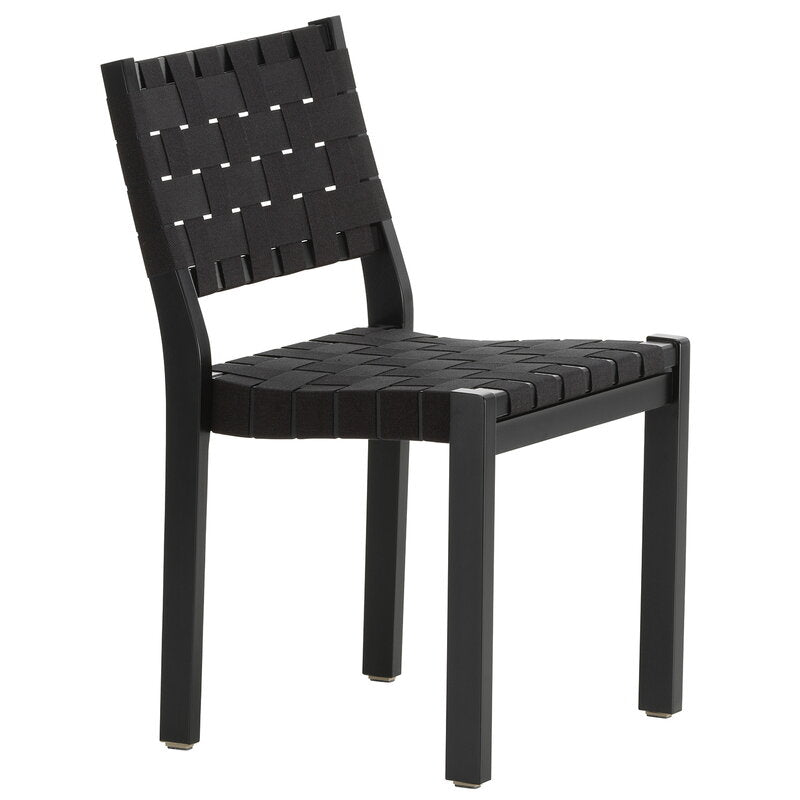 Artek|Chairs, Dining chairs|Aalto chair 611, black - black webbing