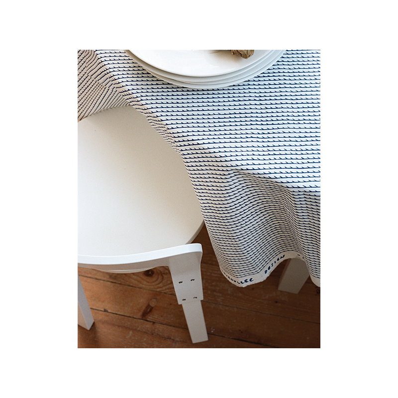 Artek|Artek fabrics, Fabrics|Rivi acrylic coated fabric, 145 x 300 cm, white - blue