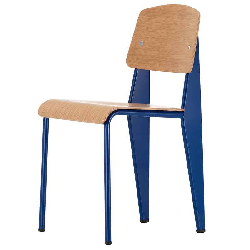 Vitra Standard chair, Prouvé Bleu Marcoule - oak | One52 Furniture