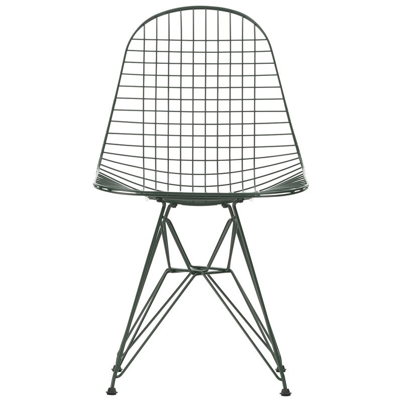 Vitra Wire Chair DKR, dark green | One52 Furniture