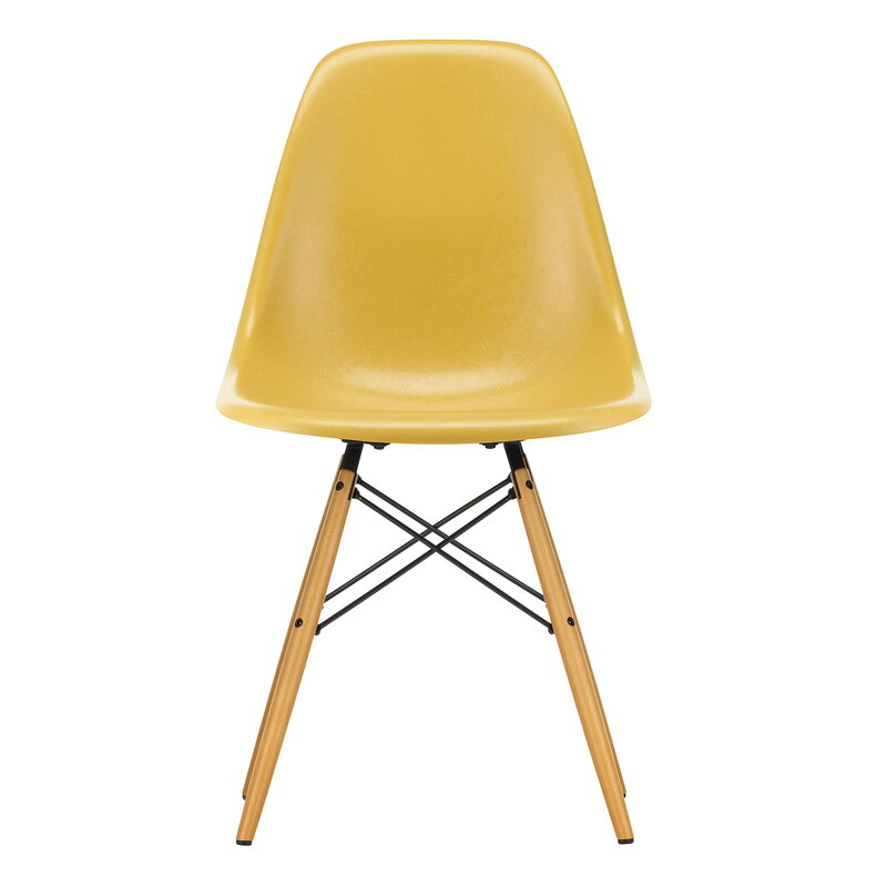 Vitra Eames DSW Fiberglass chair, light ochre - maple | One52 Furniture