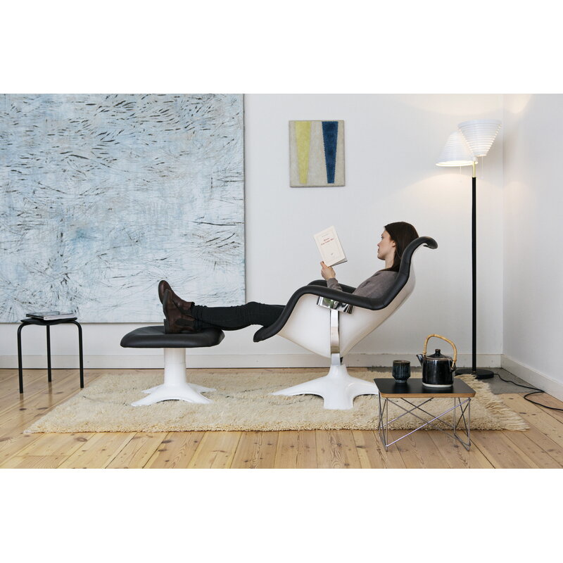 Artek|Chairs, Poufs & ottomans|Karuselli stool, black-white
