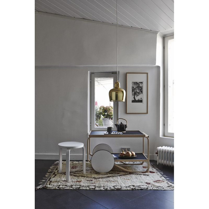 Artek|Chairs, Stools|Aalto stool 60, lacquered white