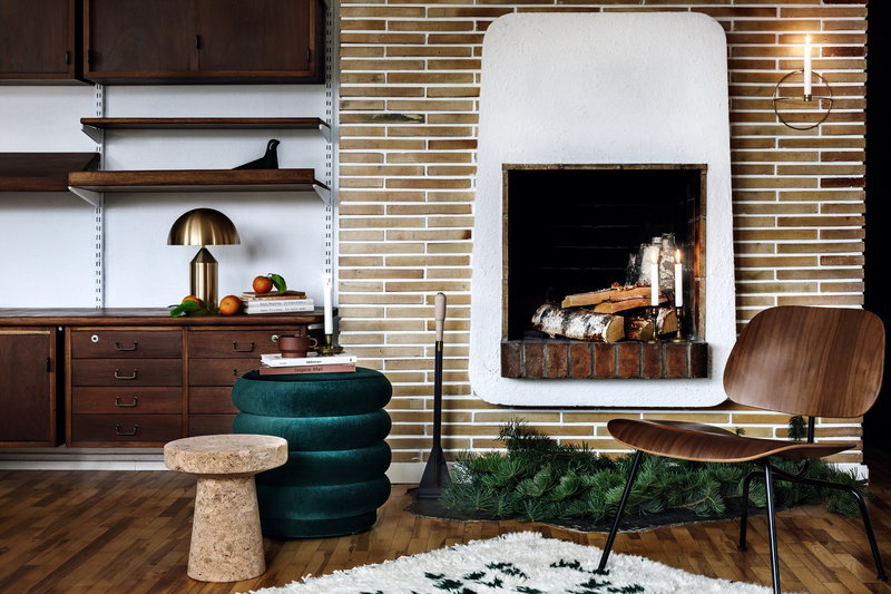 Vitra Plywood Group LCM lounge chair, walnut - black | One52 Furniture