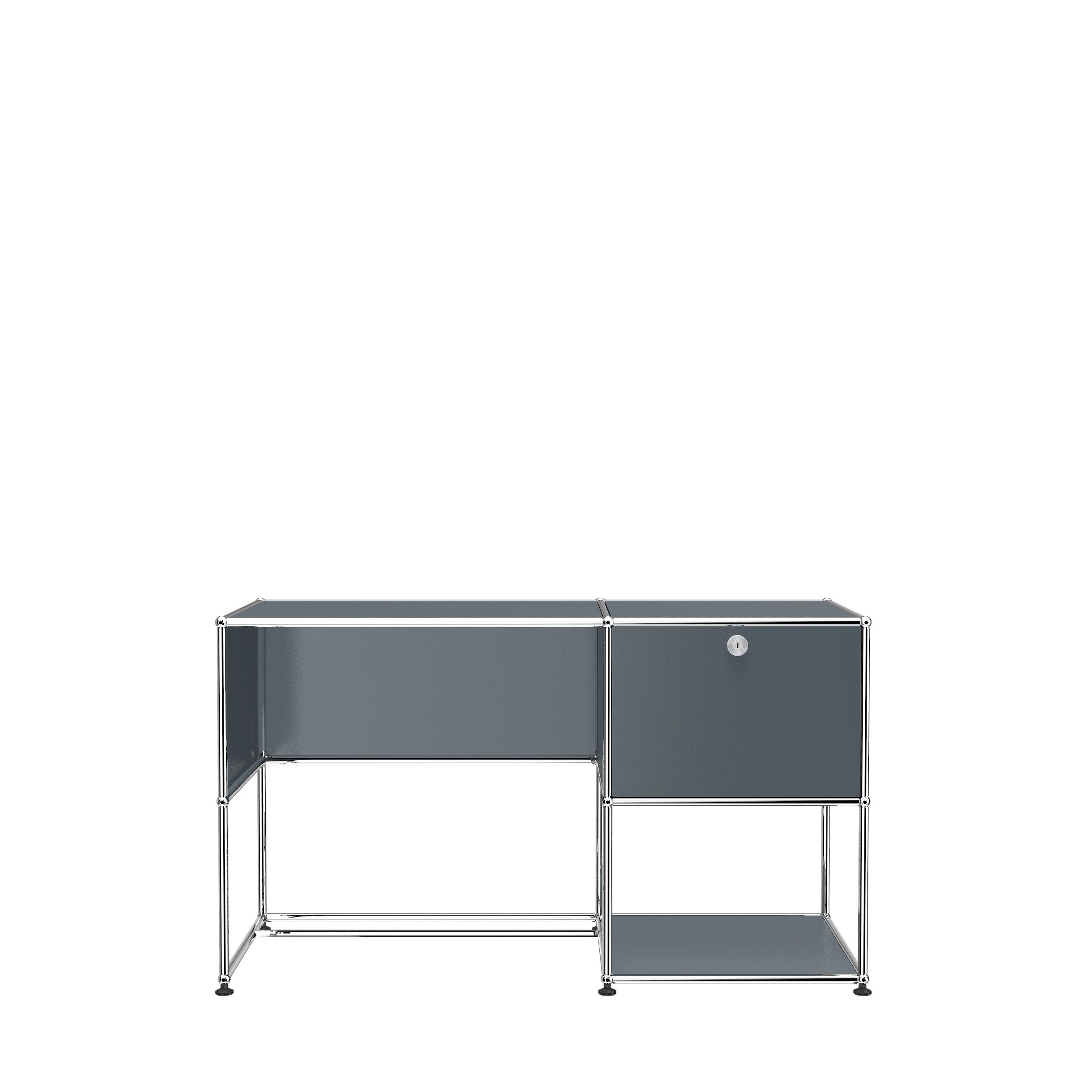 Gentian Blue USM Haller Custom Desk Unit (A)|Office Furniture