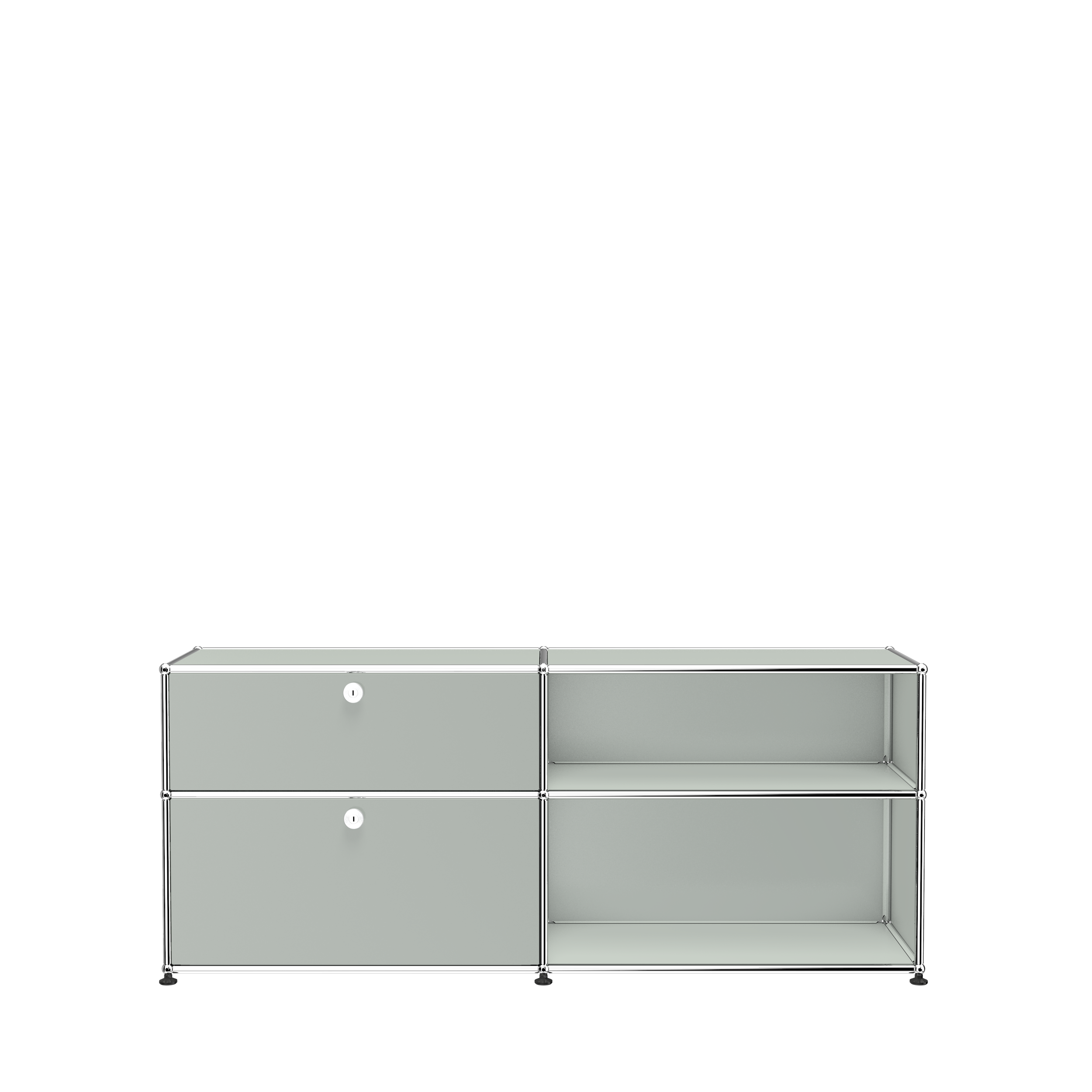 USM Matte Silver USM Haller Mid- Credenza (DF)|