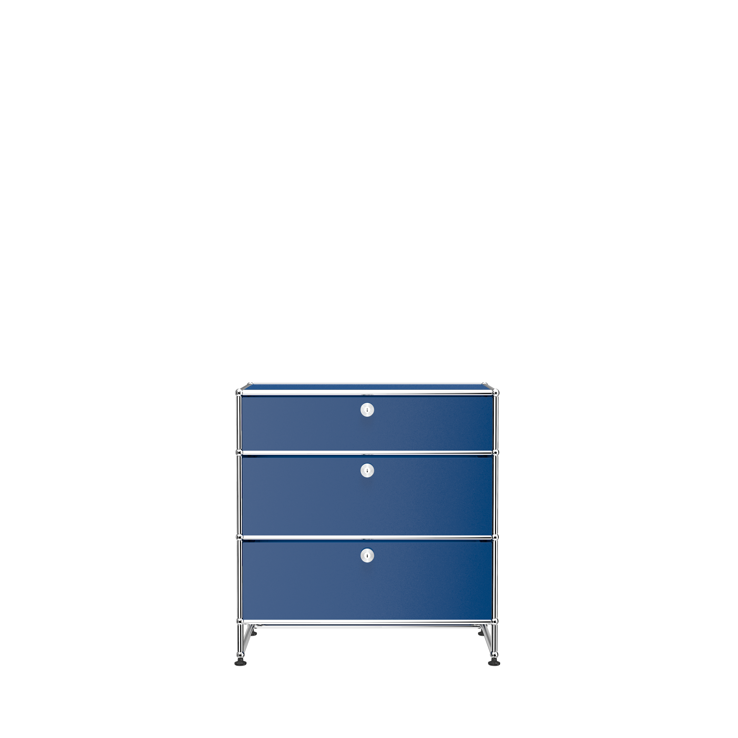 Gentian Blue USM Haller 3 Drawer Storage (Y)|