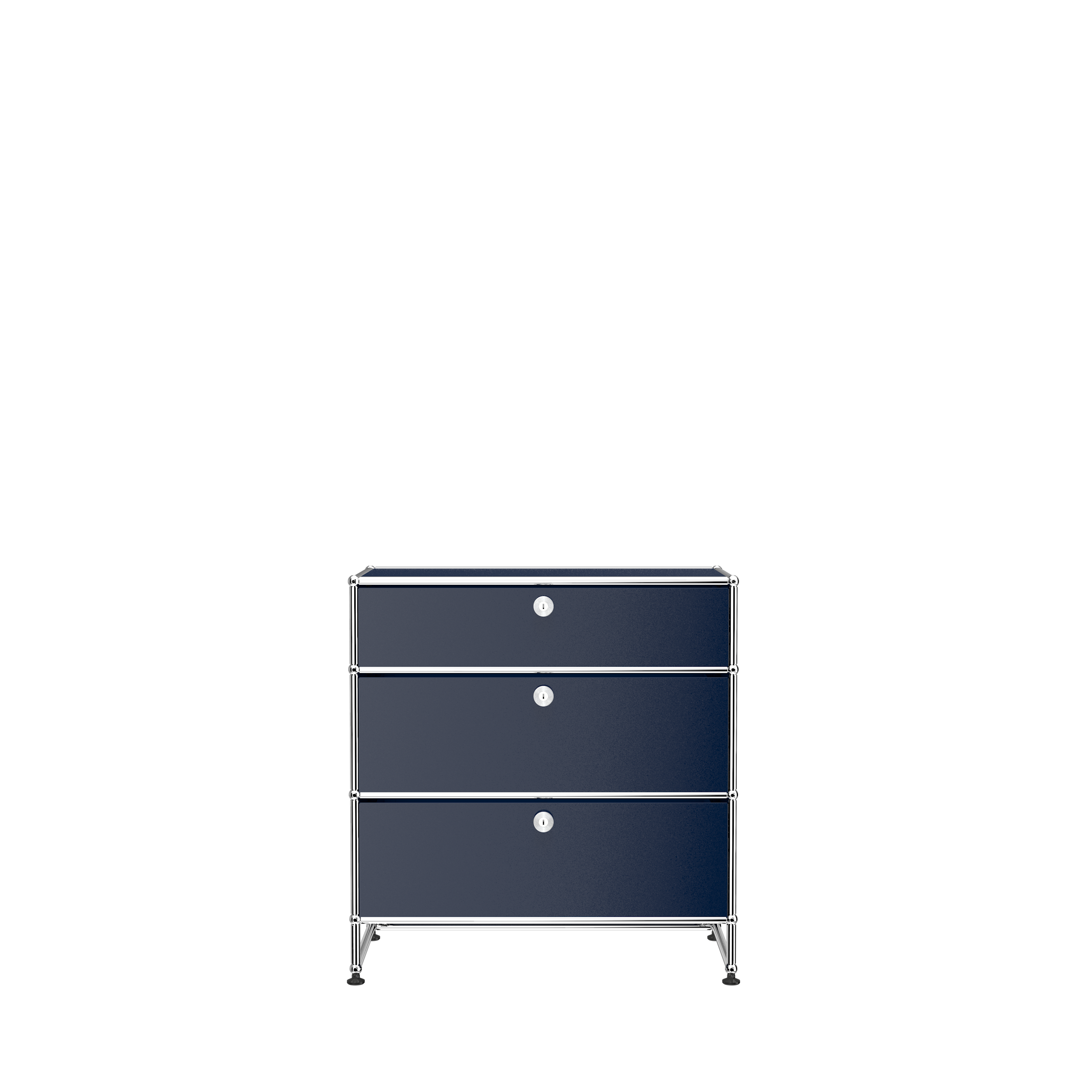Steel Blue USM Haller 3 Drawer Storage (Y)|