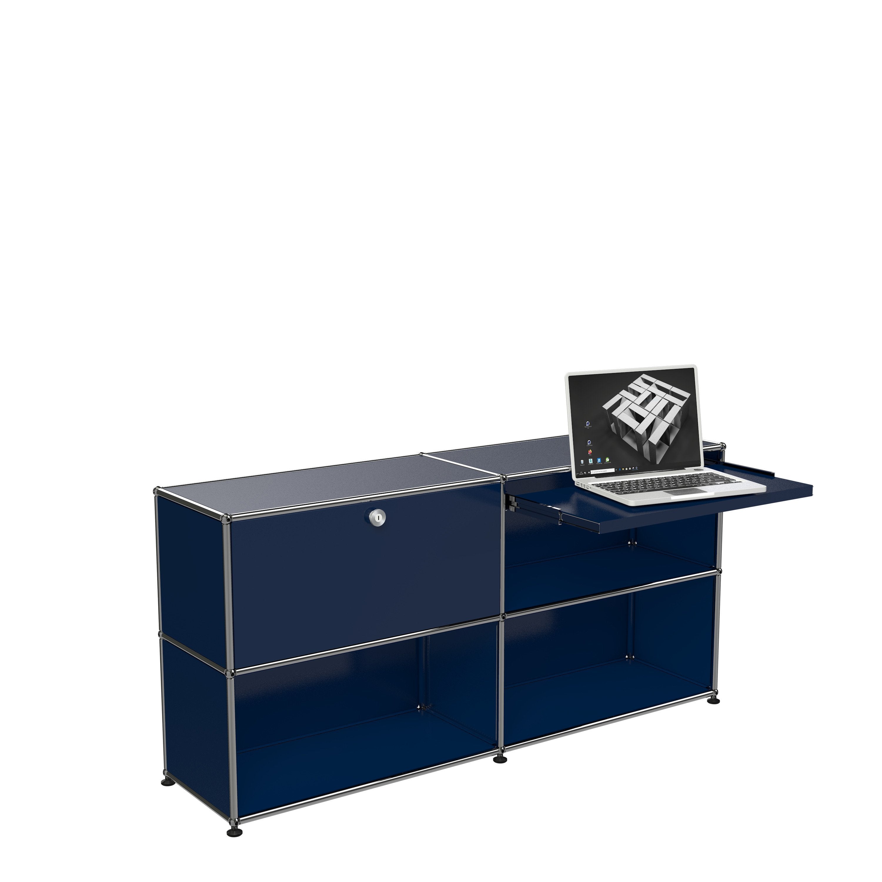 Steel Blue USM Haller Custom Desk Unit (DU2)|