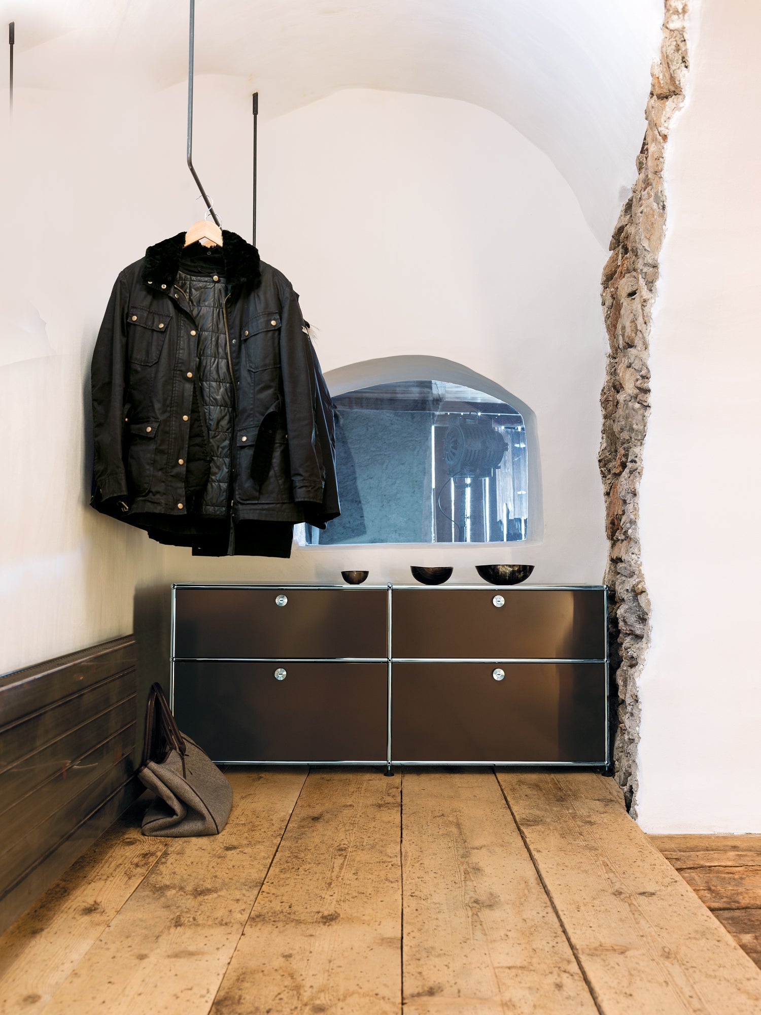 Graphite Black USM Haller Mid- Credenza (D)|