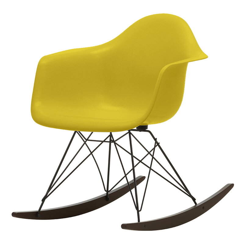 Vitra Eames RAR rocking chair, mustard - basic dark - dark maple | One52 Furniture