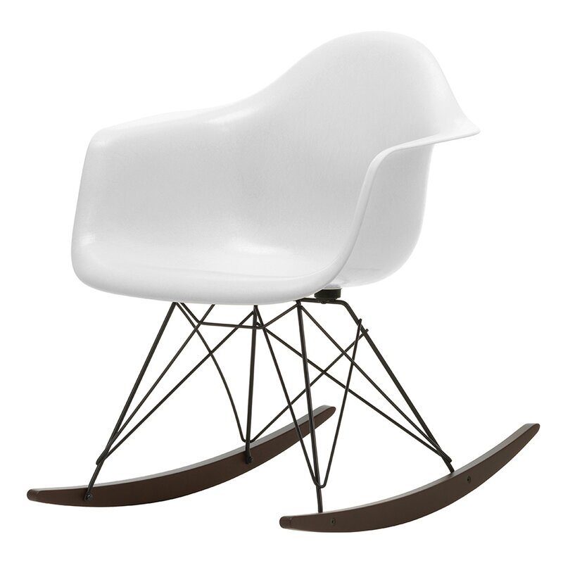 Vitra Eames RAR rocking chair, white - basic dark - dark maple | One52 Furniture