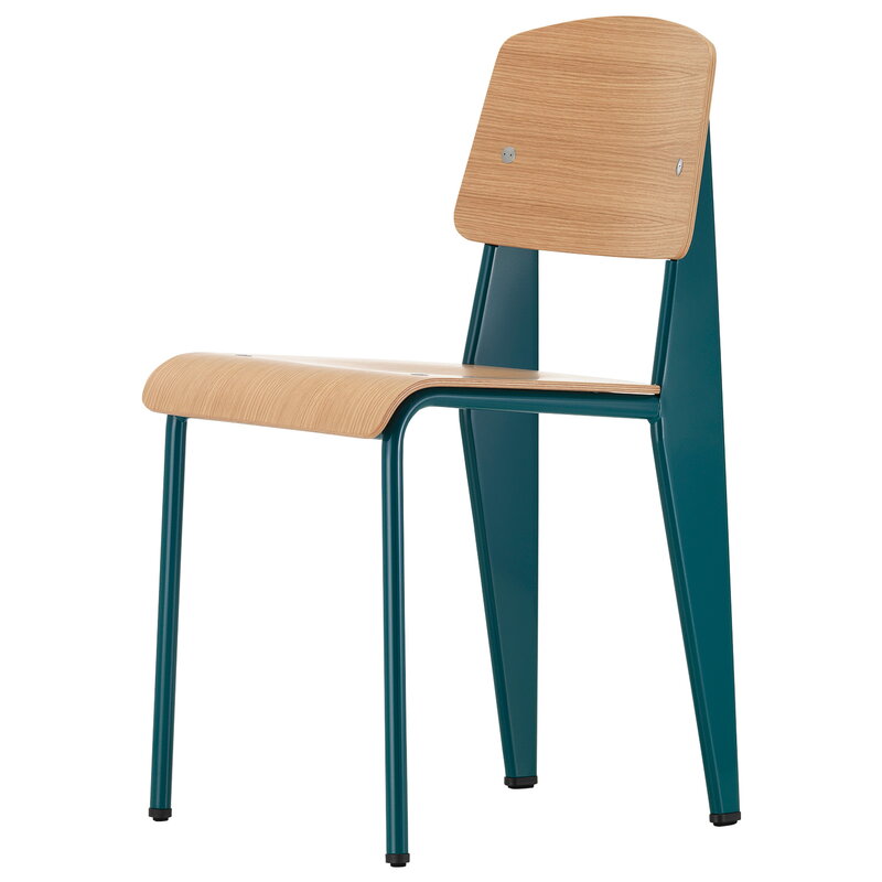 Vitra Standard chair, Prouvé Bleu Dynastie - oak | One52 Furniture