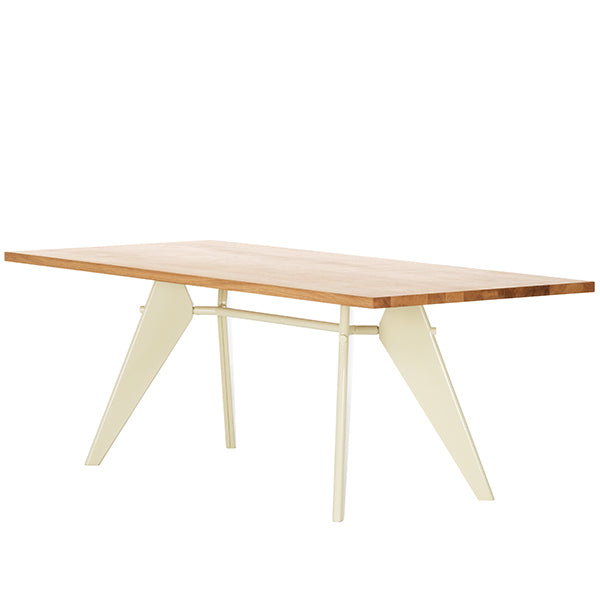 Vitra EM Table 240 x 90 cm, natural oak - Prouvé Blanc Colombe | One52 Furniture