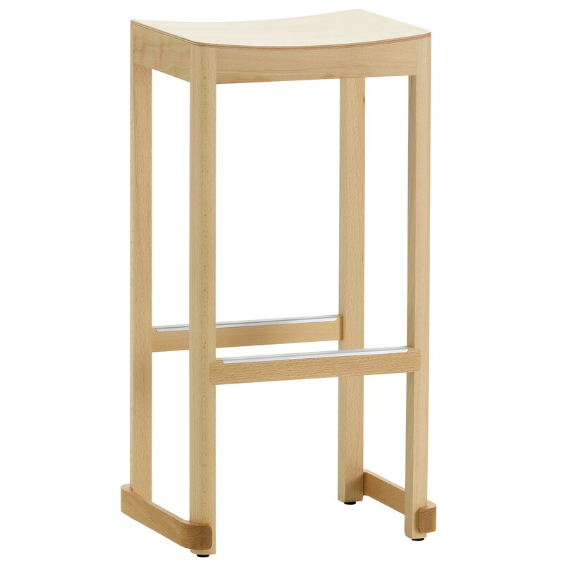 Atelier bar stool, 75 cm, lacquered beech