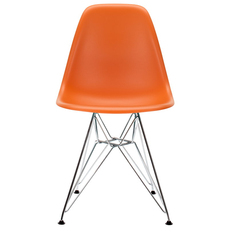 Vitra Eames DSR chair, rusty orange - chrome | One52 Furniture