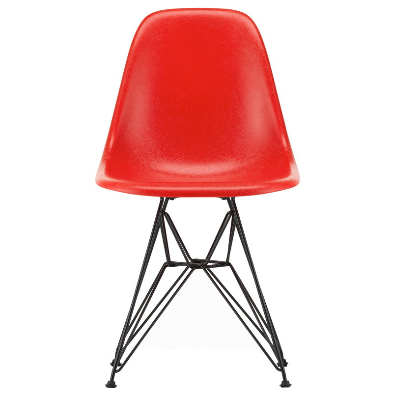 Vitra Eames DSR Fiberglass chair, classic red - basic dark | One52 Furniture