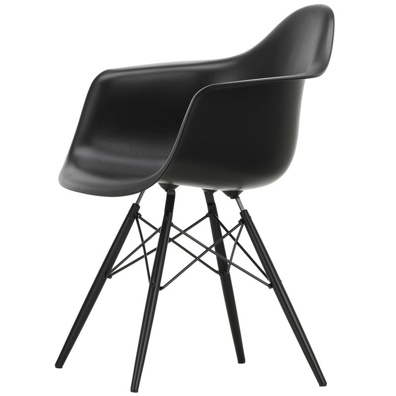Vitra Eames DAW chair, deep black - black maple | One52 Furniture