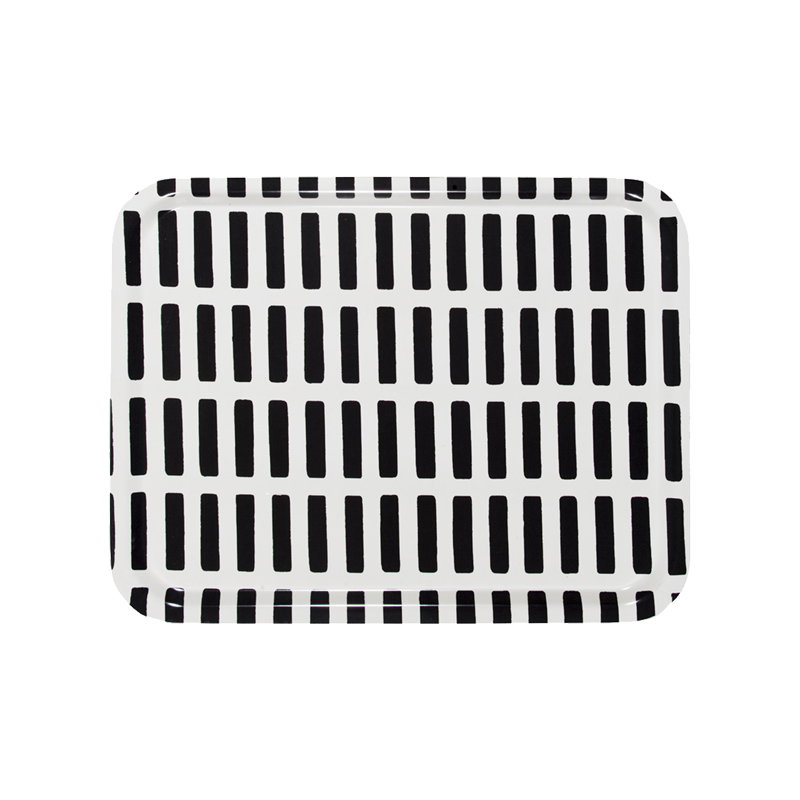 Artek|Trays|Siena tray, 43 x 33 cm,  white - black