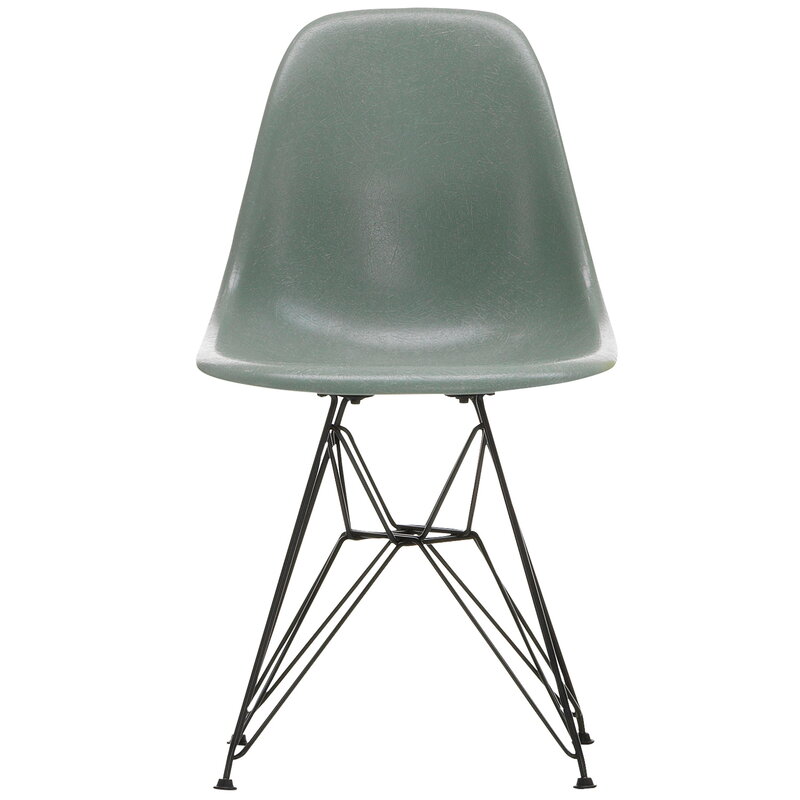 Vitra Eames DSR Fiberglass Chair, sea foam green - black | One52 Furniture