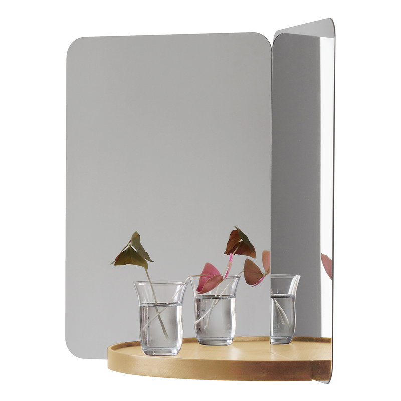 Artek|Mirrors, Wall mirrors|124 degrees mirror, medium, ash shelf
