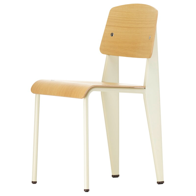 Vitra Standard Chair Prouve Blanc Colombe Oak One52 Furniture