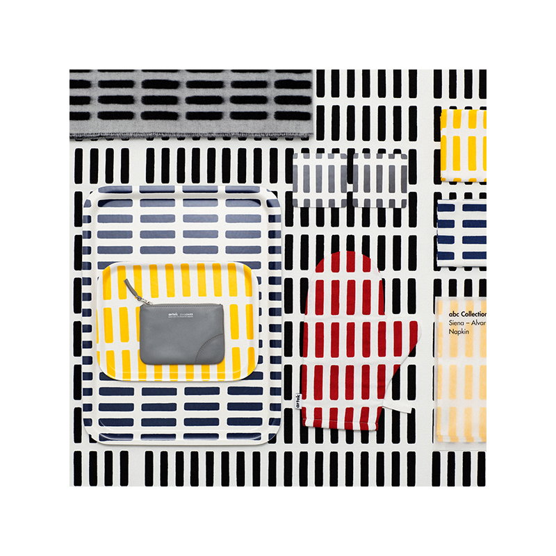Artek|Artek fabrics, Fabrics|Siena canvas cotton fabric, 150 x 300 cm, white - black