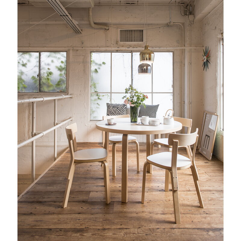 Artek|Dining tables, Tables|Aalto table 90A, birch - white