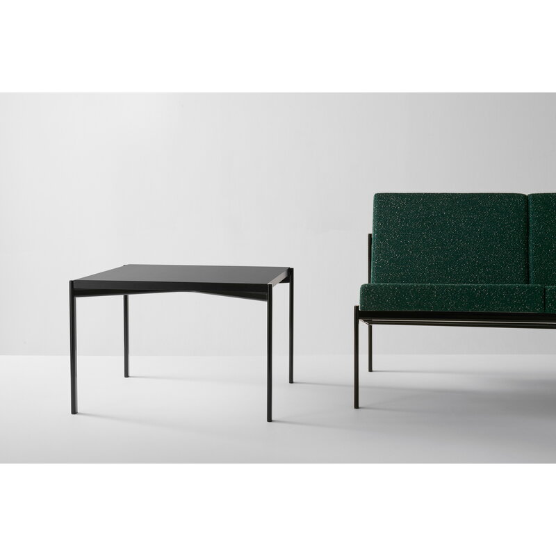 Artek|Side & end tables, Tables|Kiki low table, 60 x 60 cm, black - black linoleum