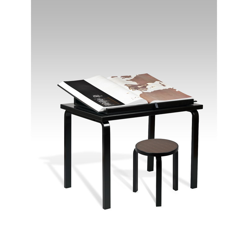 Artek|Chairs, Stools|Aalto stool 60, lacquered black