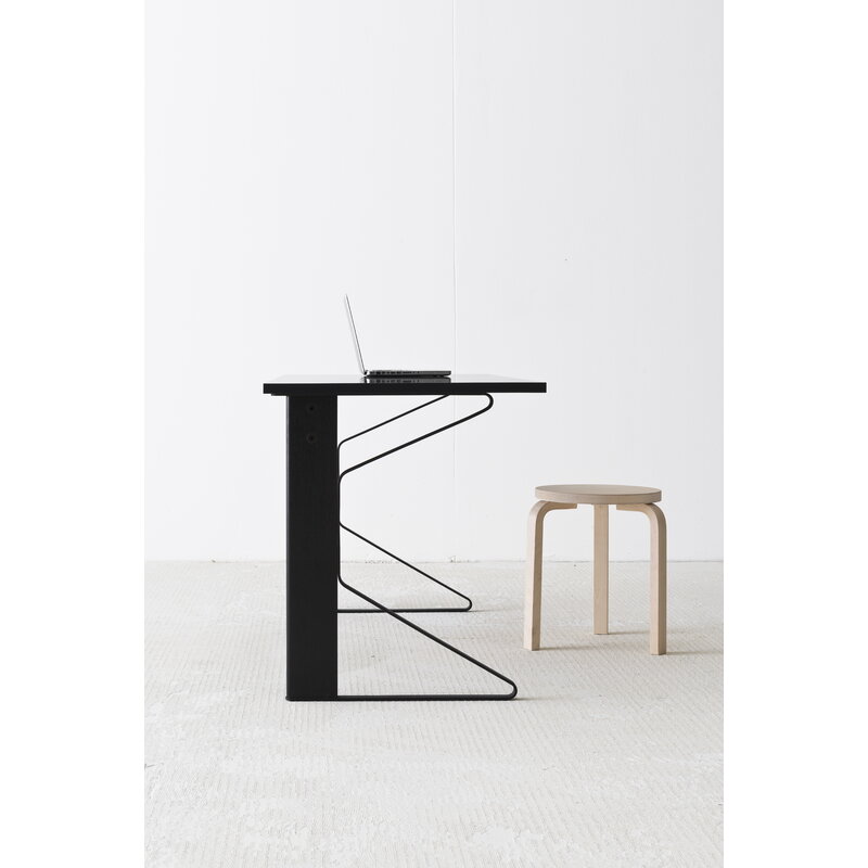 Artek|Desks|Kaari desk REB 005, black laminate - black oak
