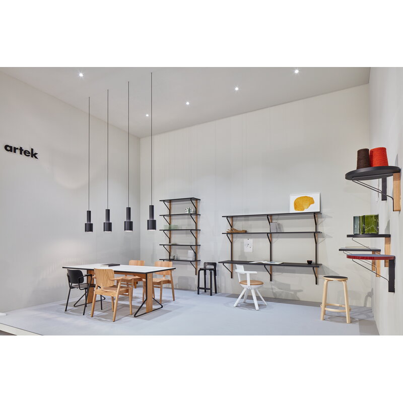 Artek|Shelves, Wall shelves|Kaari wall shelf with  desk REB 010, black - oak