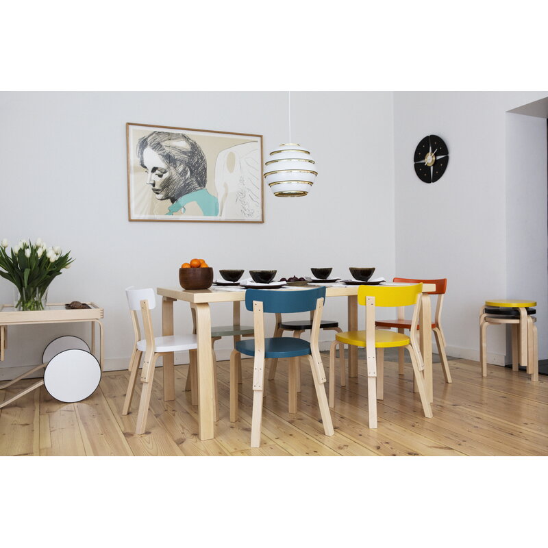 Artek|Chairs, Dining chairs|Aalto chair 69, birch - petrol