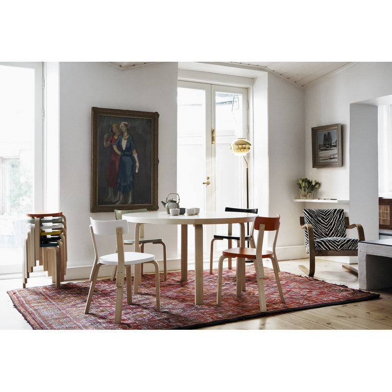 Artek|Chairs, Stools|Aalto stool 60, yellow - birch