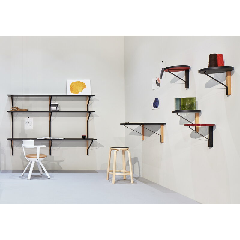 Artek|Desks|Kaari wall console REB 006, black - oak