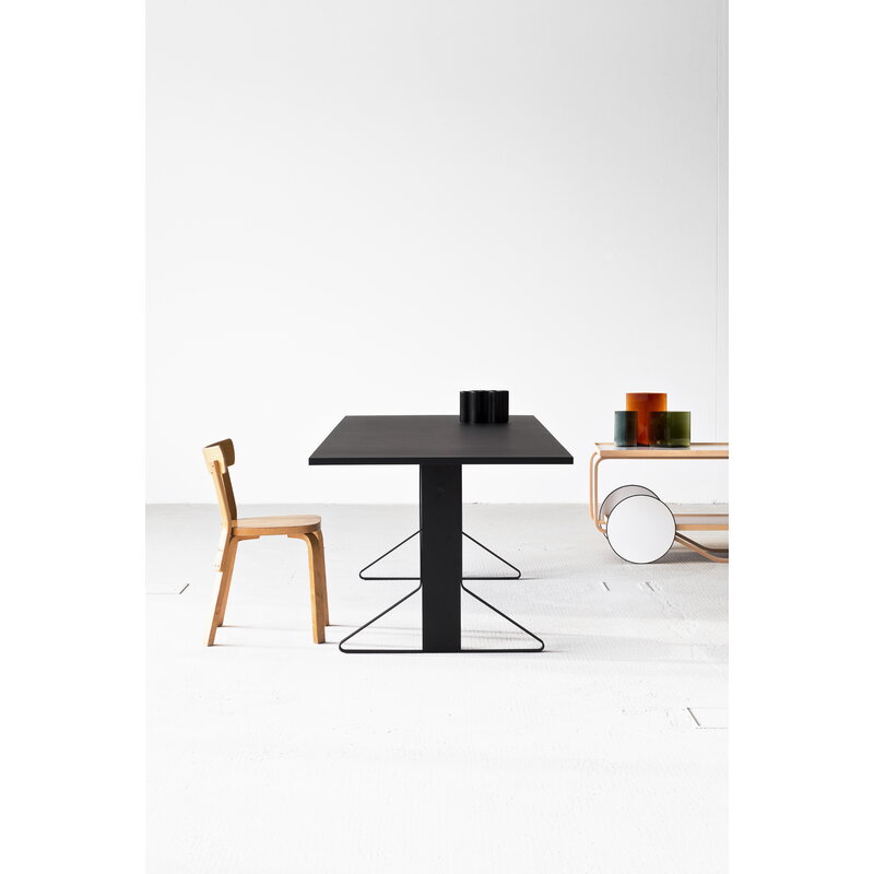 One52 Furniture: Shop the Artek Kaari Table REB 001, Black Lino - Black Oak.